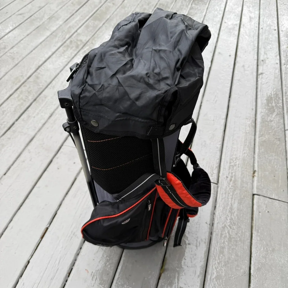 US Kids Golf USKG 51 Junior Stand Bag Grey Black Orange Lightweight Dual Strap